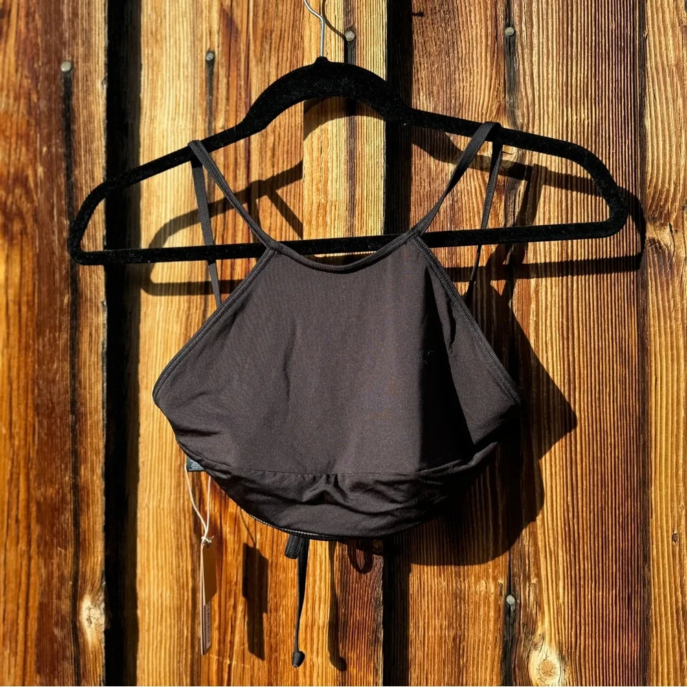 Skims NWT black halter suit